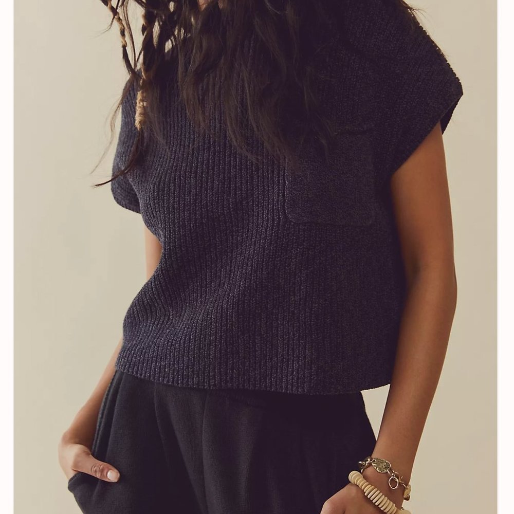 Free People Freya Sweater Set Small Black Charcoal Combo - Picture 8 of 10